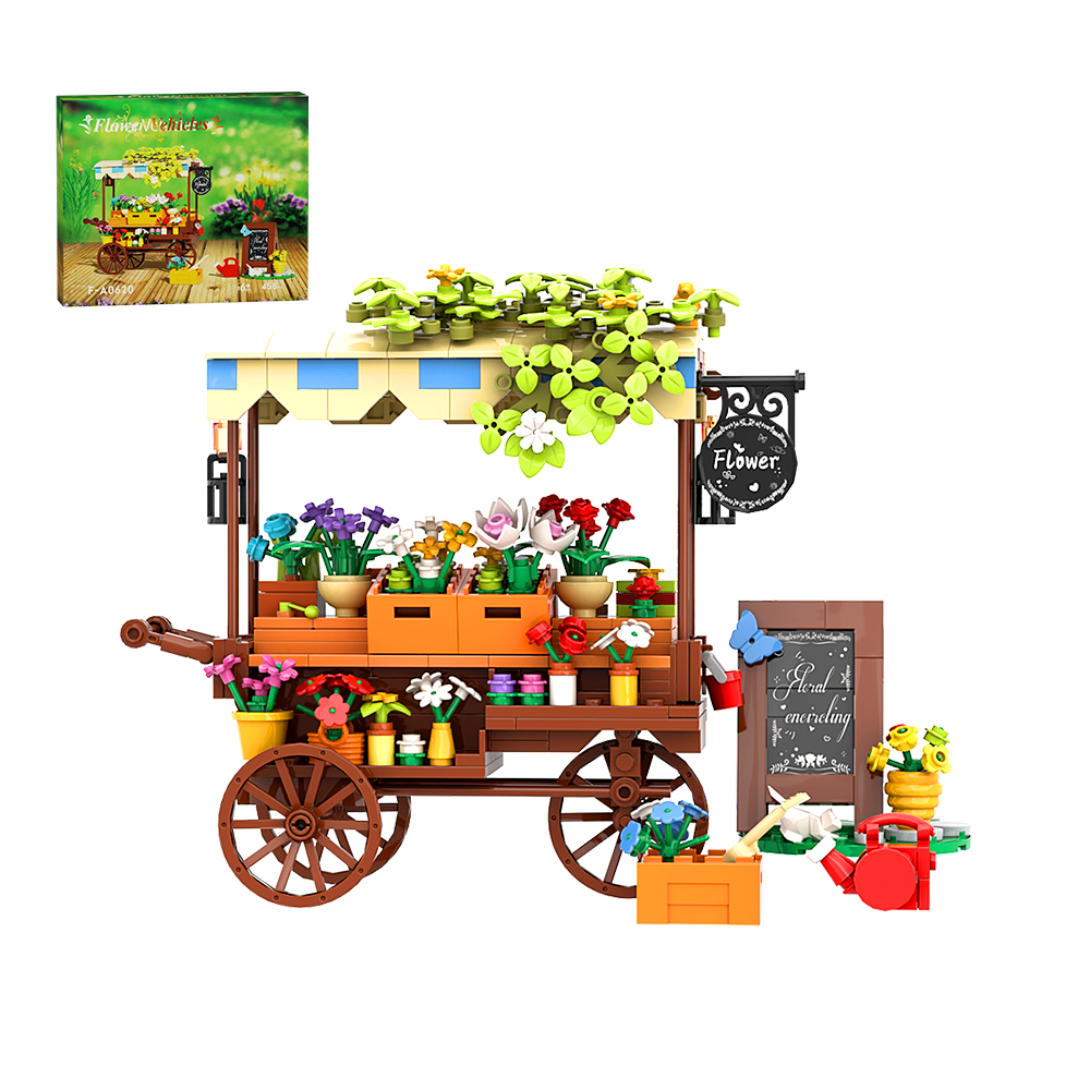 Diy Electronics Market - MOC Christmas Themed Flower Stall Truck