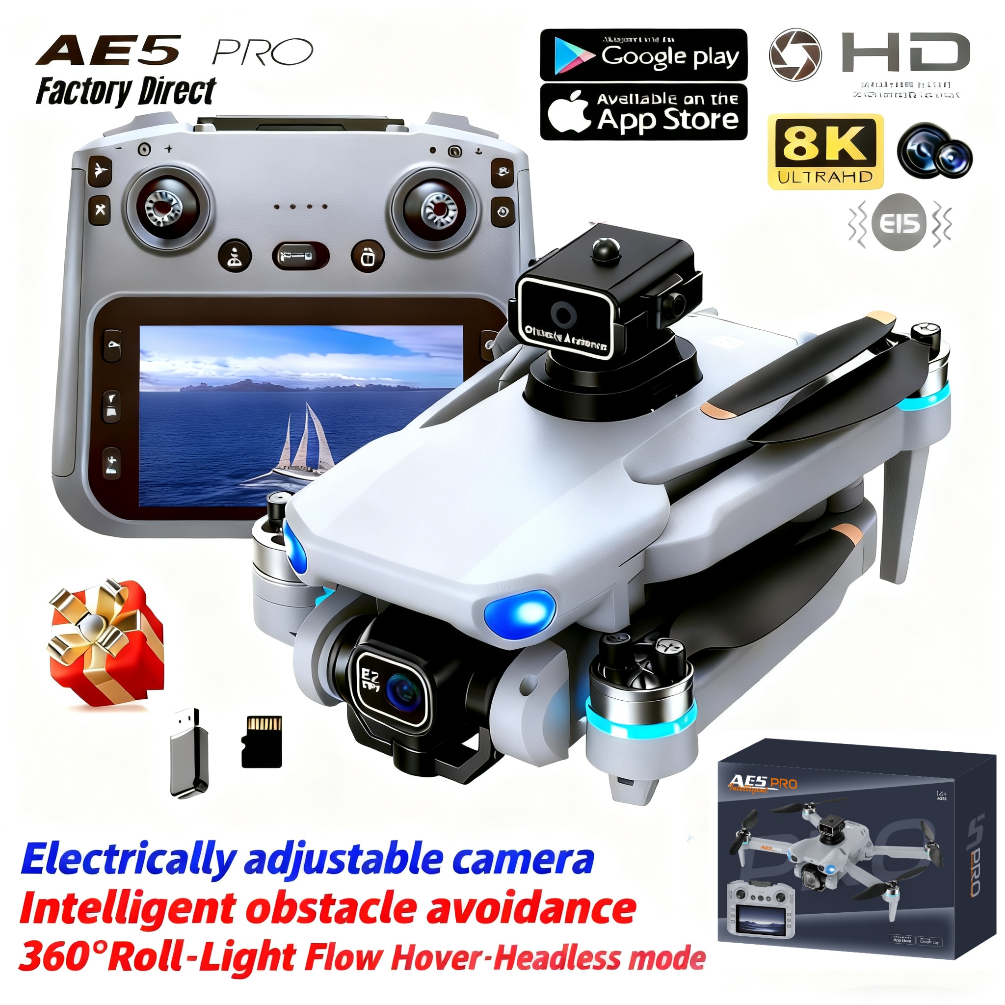Diy Drone Electronics Kit - 2026 New AE5 Pro Drone 8K