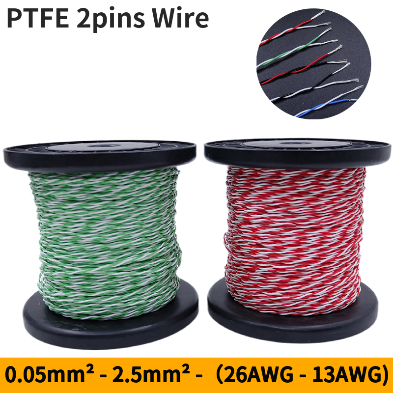 Diy Electronics Audio - 2M/10M 2pins PTFE Wire 30/26/25/24/22/20/18/17/15/13AWG DIY