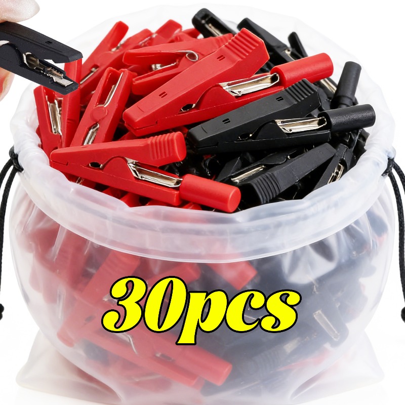 Crocodile Clip Set - 1/30x Alligator Clip Female Banana Plugs