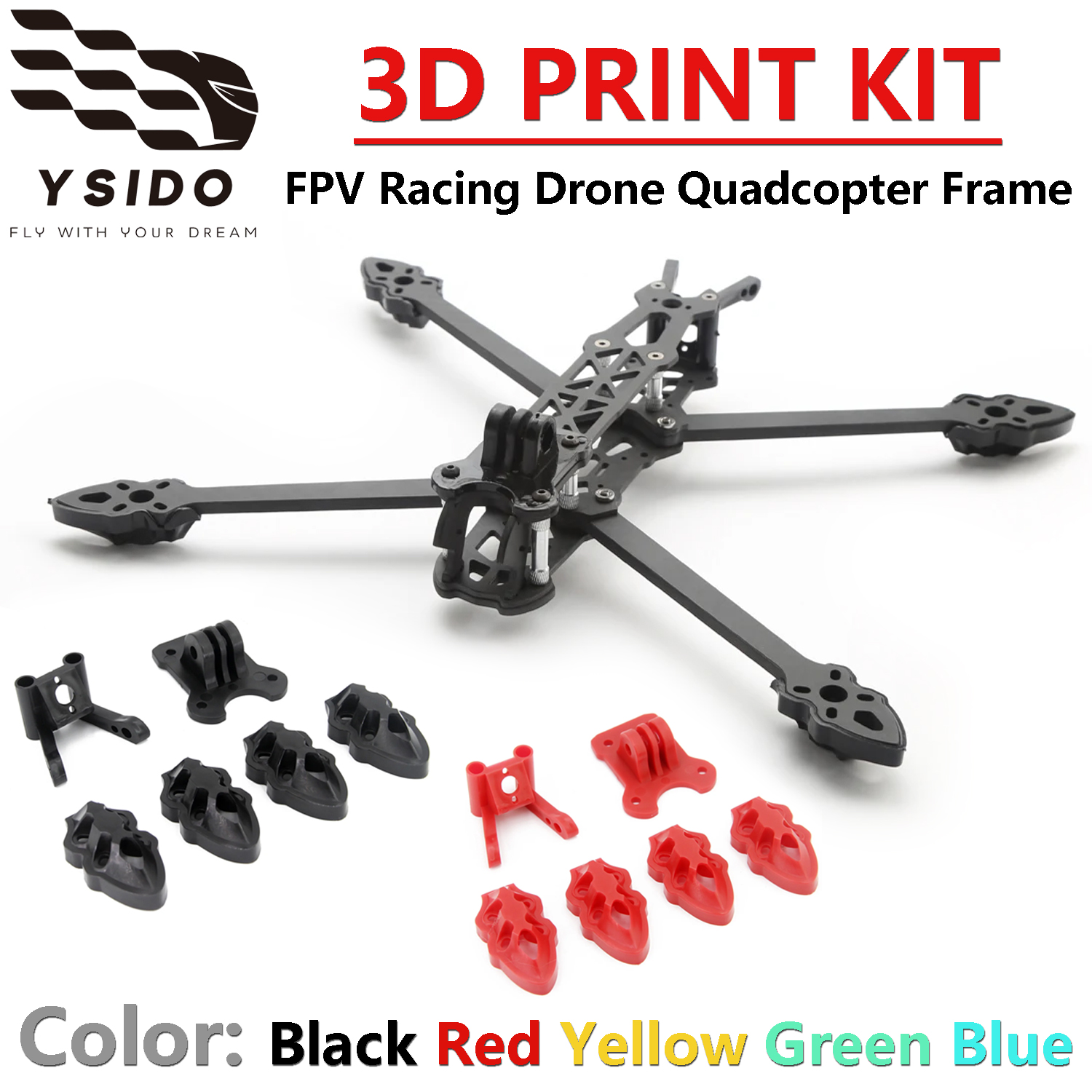 Diy Drone Electronics Kit - Camera Mounting/Antenna/Motor Mounting Base 3D Print