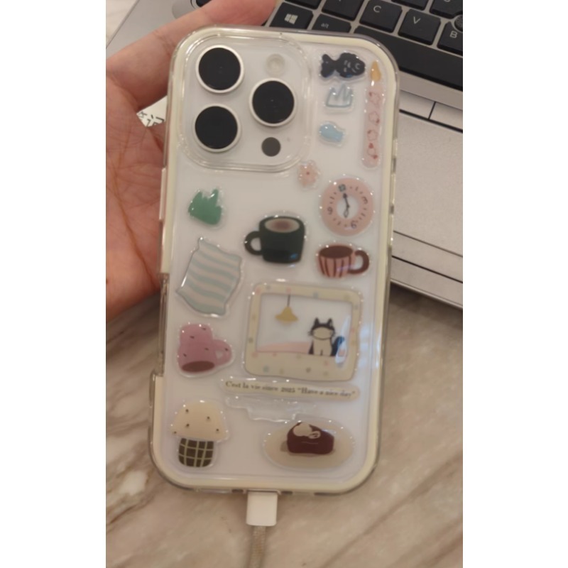 Cute Black Cat Clock Sticker S - Diy For Electronics recensione e prezzo