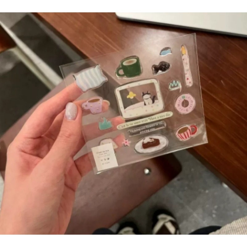 Cute Black Cat Clock Sticker S - Diy For Electronics recensione e prezzo