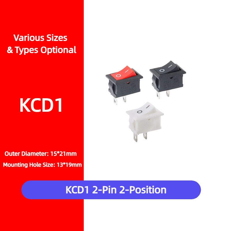 5Pcs KCD1 2Pin 21*15mm Snap-in - Diy Boat Electronics recensione e prezzo