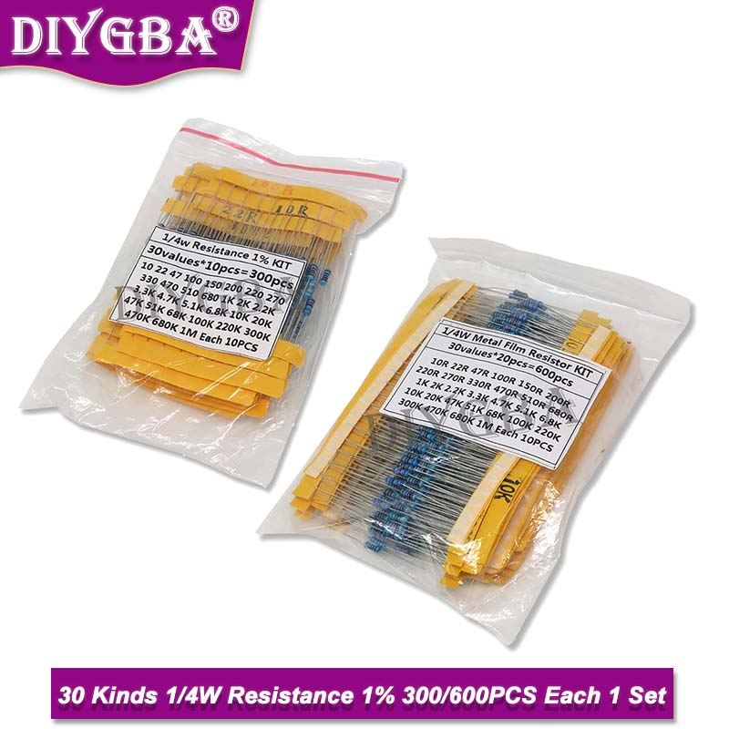 600PCS/Set 30Kinds 1/4W Resist - Resistor Kit 1 4W recensione e prezzo