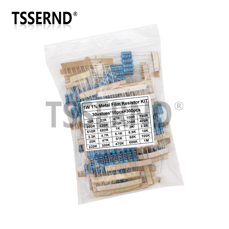 300PCS 1/4W 1/2W 1W 1% Metal F - Resistor Kit 1 4W recensione e prezzo