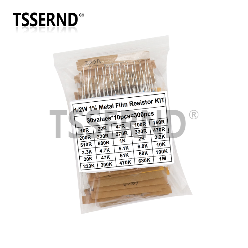 300PCS 1/4W 1/2W 1W 1% Metal F - Resistor Kit 1 4W recensione e prezzo