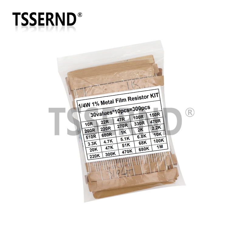 300PCS 1/4W 1/2W 1W 1% Metal F - Resistor Kit 1 4W recensione e prezzo