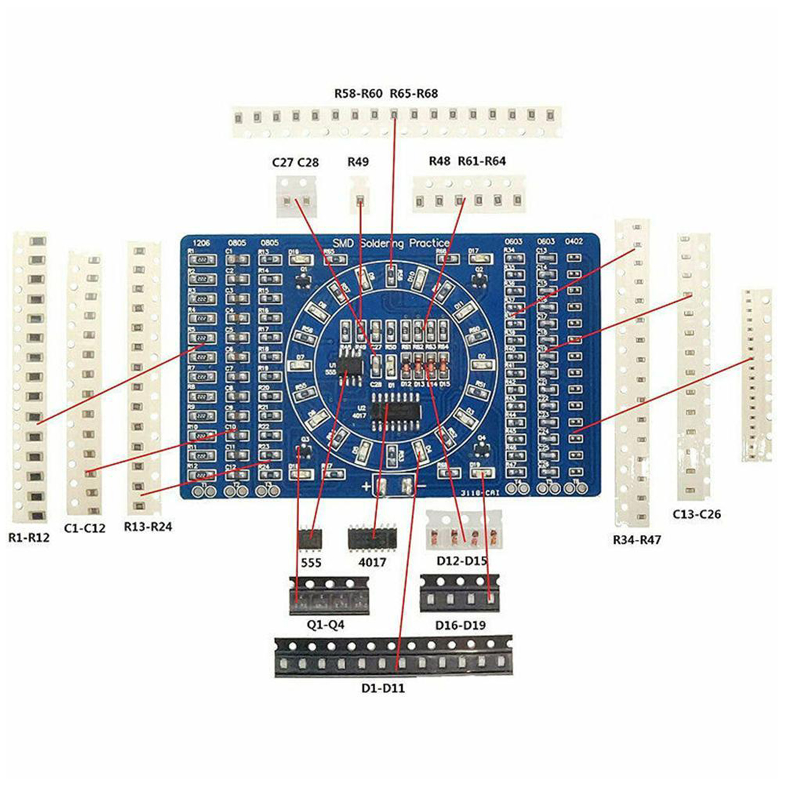 Soldering Practice Three-Piece - Diy Electronics Project Kit recensione e prezzo