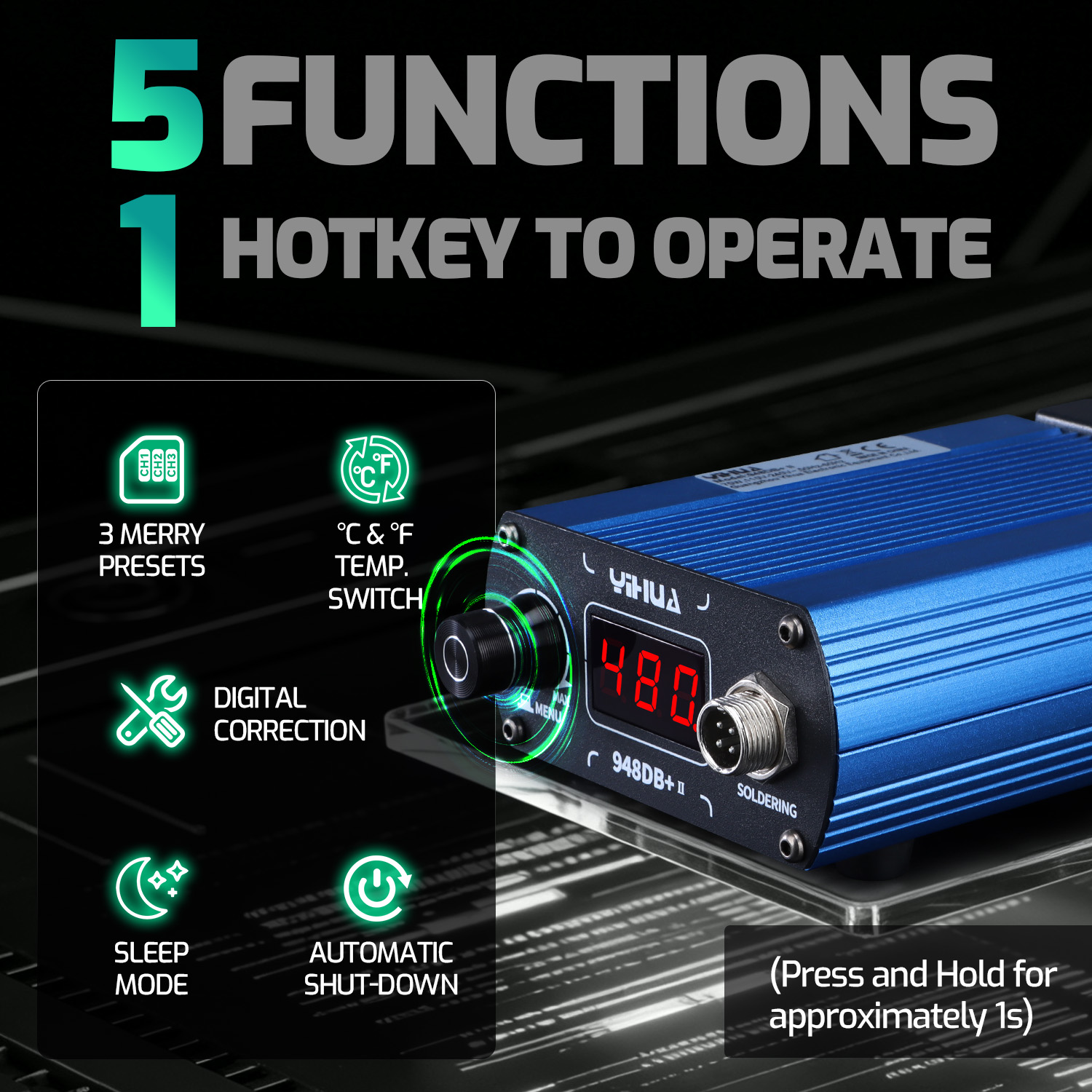 YIHUA 948DB+-II 75W Quick Heat - Diy Soldering Station No Electronics recensione e prezzo