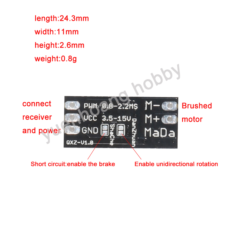 1PC 3.5-15V Brush ESC Two-way  - Diy Boat Electronics recensione e prezzo