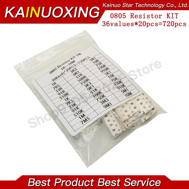 36Value * 20pcs =720pcs 1/4W 0 - Resistor Kit 1 4W recensione e prezzo