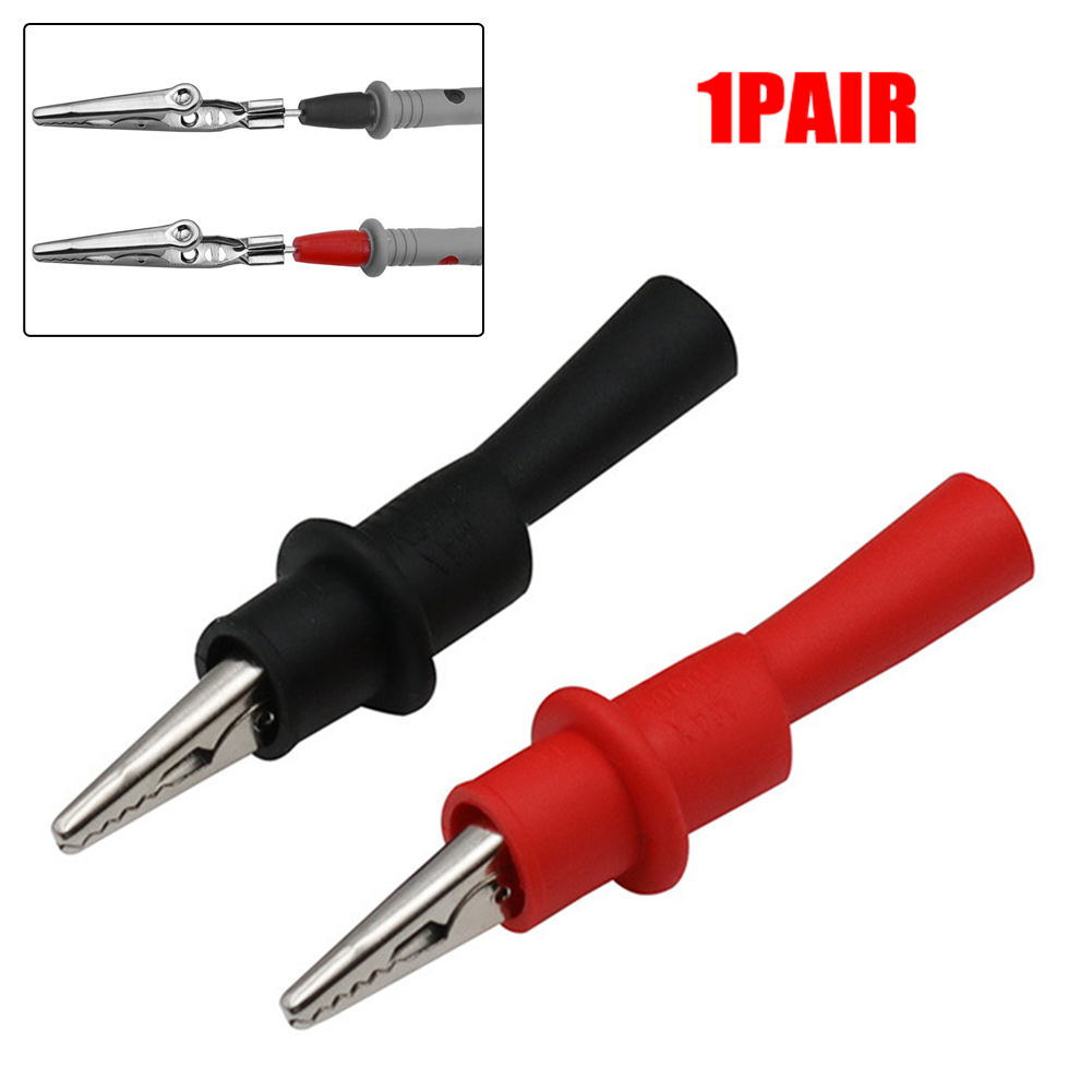 2pcs Red+Black Wire Tips Test  - Crocodile Clip Set recensione e prezzo