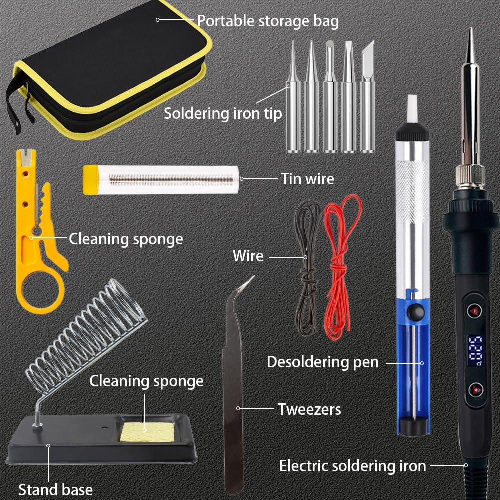 80W Soldering Iron Kit with LC - Diy Electronics Project Kit recensione e prezzo