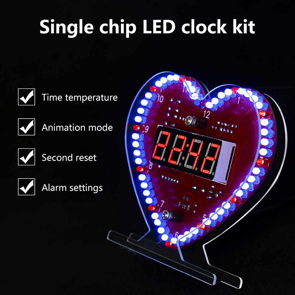 DIY Kits Heart Shaped 4-Digit  - Diy Electronics Project Kit recensione e prezzo