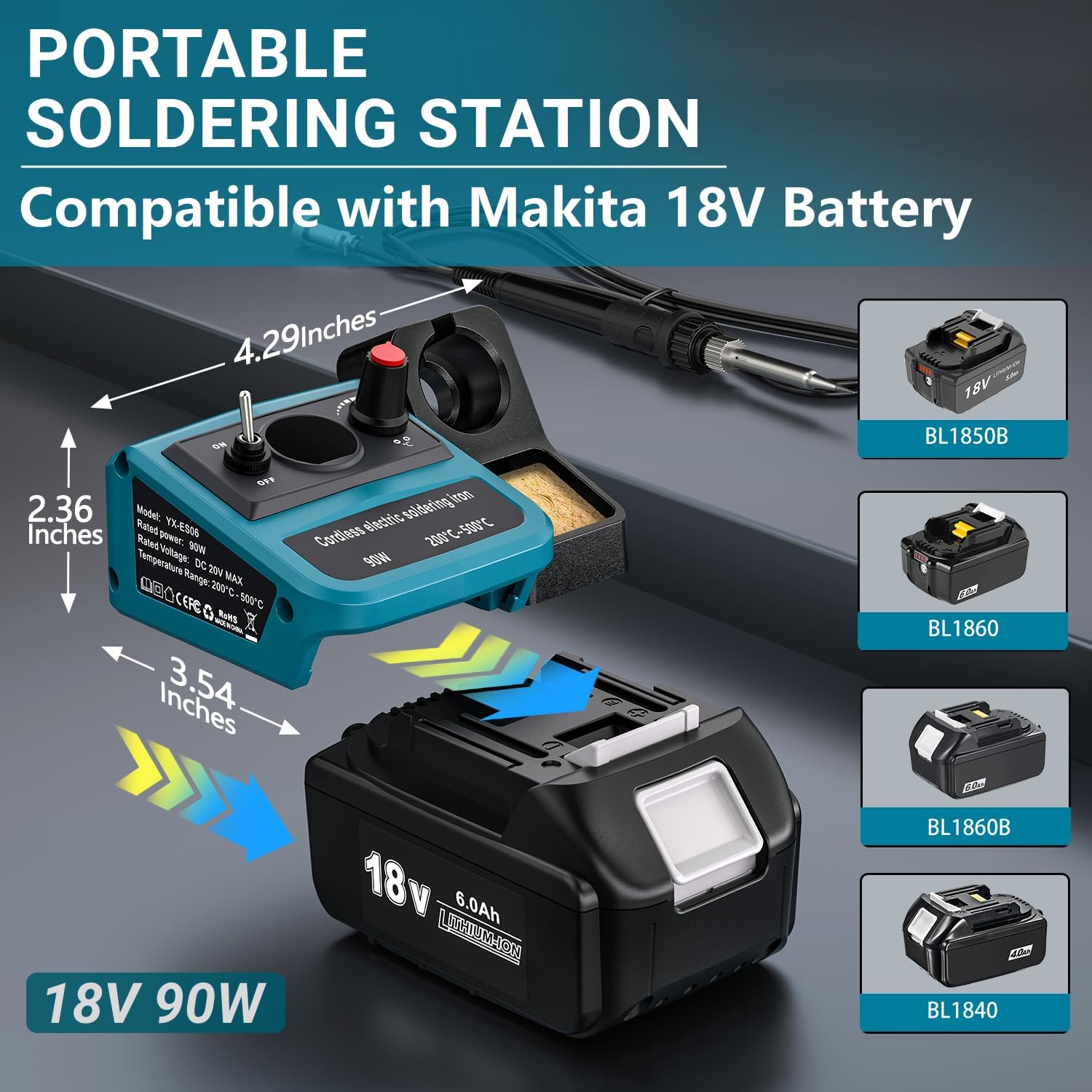 90W LED Digital Cordless Solde - Diy Electronics Tools recensione e prezzo