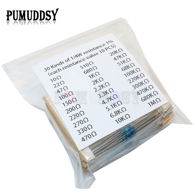 600pcs/set 30 Kinds 1/4W Resis - Resistor Kit 1 4W recensione e prezzo